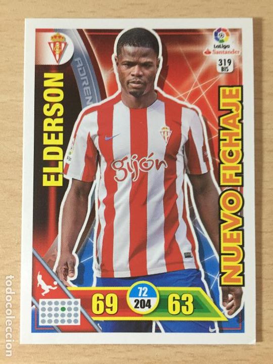 Cromos de f&uacute;tbol: 2016-2017 - 319 BIS ELDERSON - SPORTING DE GIJON - ADRENALYN - Foto 1