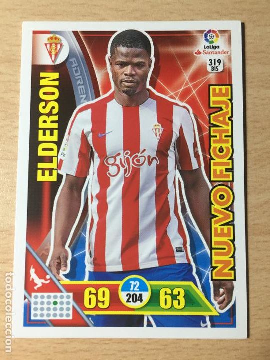 Cromos de f&uacute;tbol: 2016-2017 - 319 BIS ELDERSON - SPORTING DE GIJON - ADRENALYN - Foto 1