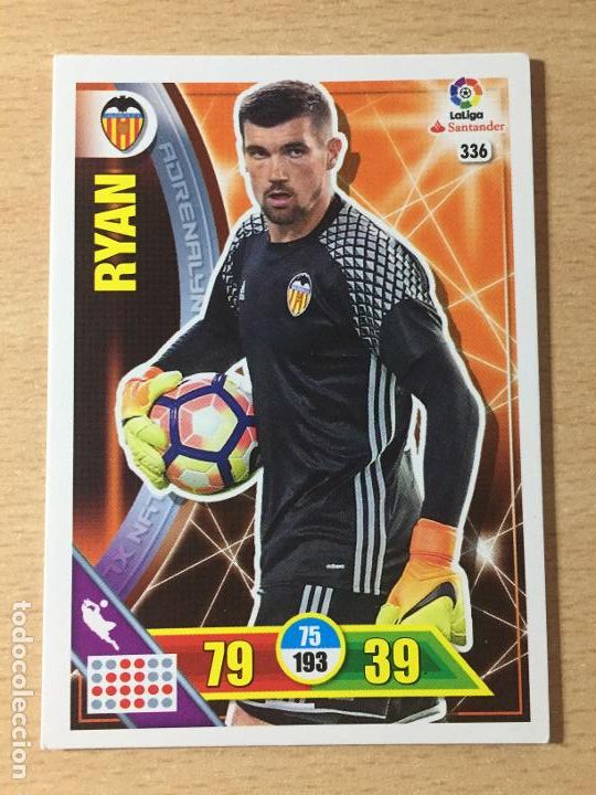 Cromos de f&uacute;tbol: 2016-2017 - 336 RYAN - VALENCIA CF - ADRENALYN - Foto 1
