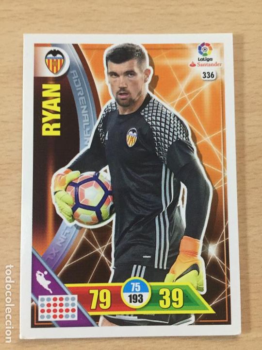 Cromos de f&uacute;tbol: 2016-2017 - 336 RYAN - VALENCIA CF - ADRENALYN - Foto 1