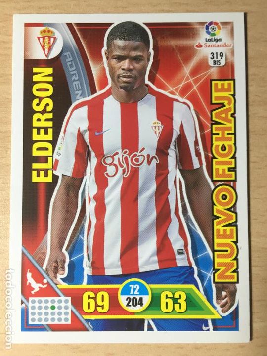 Cromos de f&uacute;tbol: 2016-2017 - 319 BIS ELDERSON - SPORTING DE GIJON - ADRENALYN - Foto 1