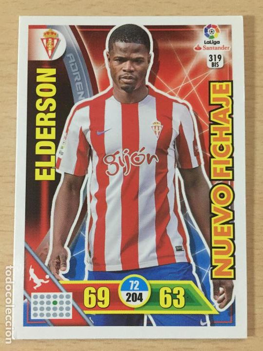 Cromos de f&uacute;tbol: 2016-2017 - 319 BIS ELDERSON - SPORTING DE GIJON - ADRENALYN - Foto 1