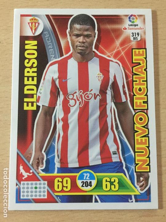 Cromos de f&uacute;tbol: 2016-2017 - 319 BIS ELDERSON - SPORTING DE GIJON - ADRENALYN - Foto 1