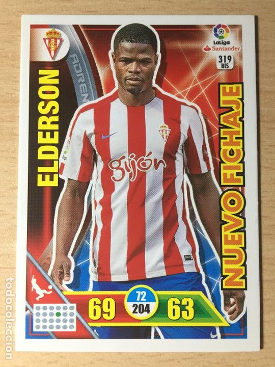 Cromos de f&uacute;tbol: 2016-2017 - 319 BIS ELDERSON - SPORTING DE GIJON - ADRENALYN - Foto 1
