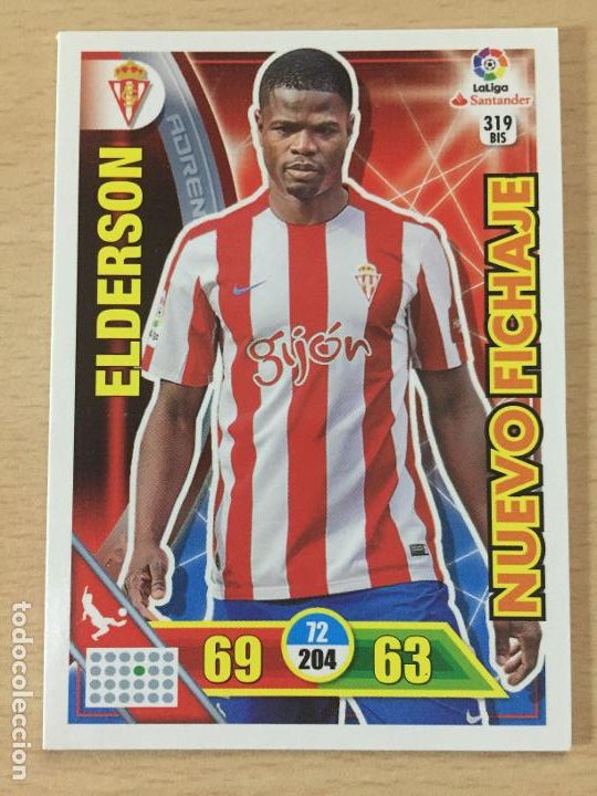 Cromos de f&uacute;tbol: 2016-2017 - 319 BIS ELDERSON - SPORTING DE GIJON - ADRENALYN - Foto 1