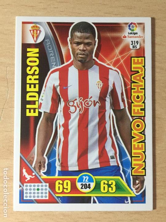 Cromos de f&uacute;tbol: 2016-2017 - 319 BIS ELDERSON - SPORTING DE GIJON - ADRENALYN - Foto 1
