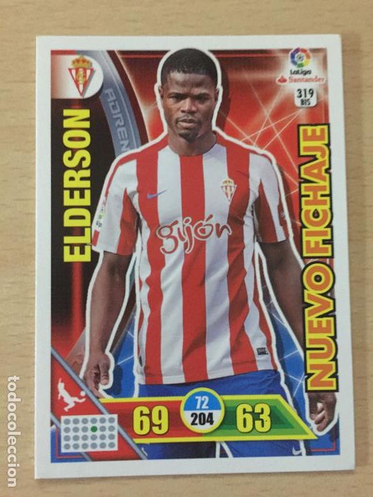 Cromos de f&uacute;tbol: 2016-2017 - 319 BIS ELDERSON - SPORTING DE GIJON - ADRENALYN - Foto 1