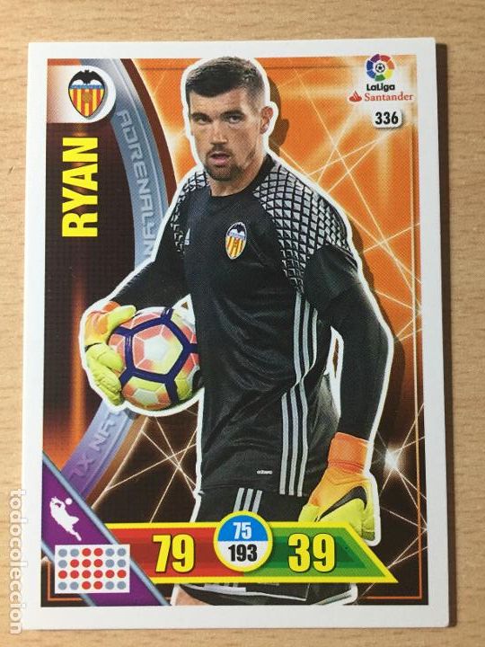Cromos de f&uacute;tbol: 2016-2017 - 336 RYAN - VALENCIA CF - ADRENALYN - Foto 1