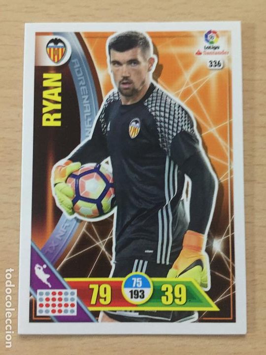 Cromos de f&uacute;tbol: 2016-2017 - 336 RYAN - VALENCIA CF - ADRENALYN - Foto 1