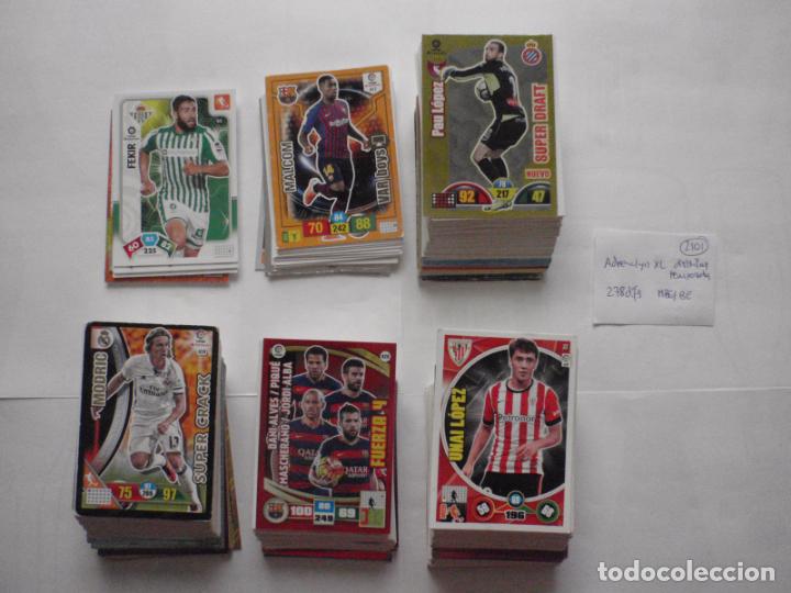 Football Stickers: LOTE 278 cromos diferentes de futbol. Trading Cards ADRENALYN XL distintas temporadas de PANINI.
