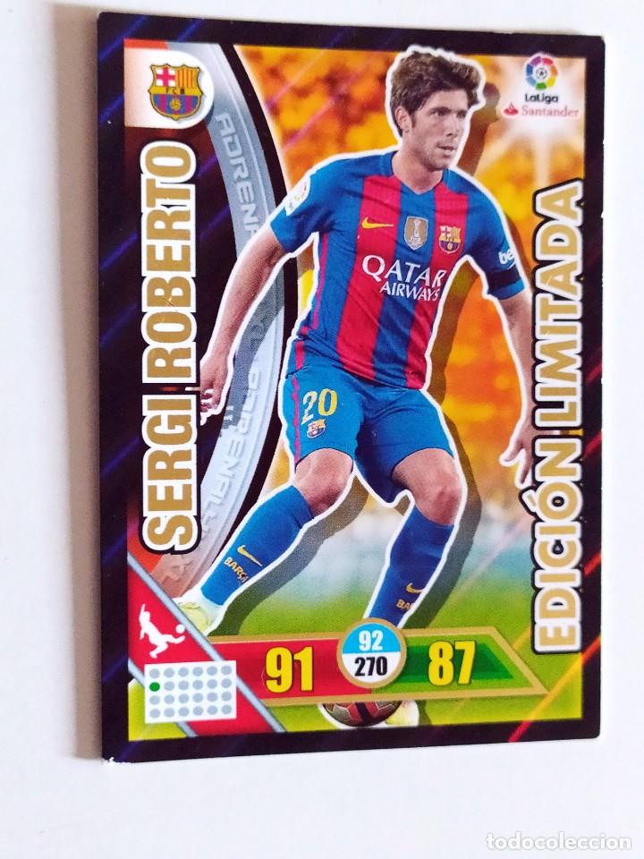 Football Stickers: CROMO ESPECIAL EDICION LIMITADA - SERGI ROBERTO (F.C. BARCELONA) - ADRENALYN FUTBOL 2016-17