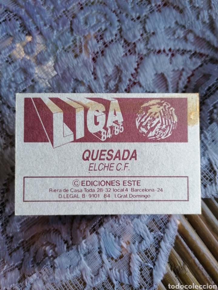 Cromos de f&uacute;tbol: (AP) 84 85 1984 1985 QUESADA ELCHE EDICIONES ESTE DESPEGADO - Foto 2