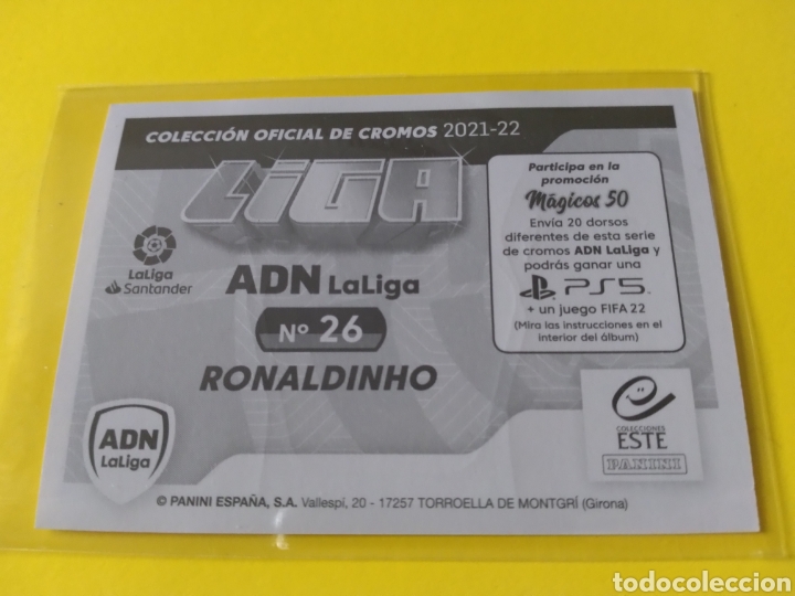 Cromos de f&uacute;tbol: Ronaldinho Este 21-22 - Foto 4