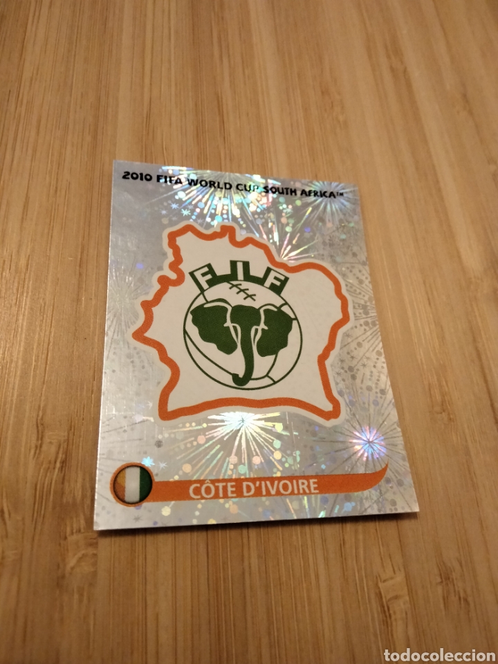 Cromos de f&uacute;tbol: COSTA DE MARFIL COTE D&Iacute;VOIRE ESCUDO MUNDIAL SUDAFRICA 2010 PANINI NUEVO SIN PEGAR NUMERO 525