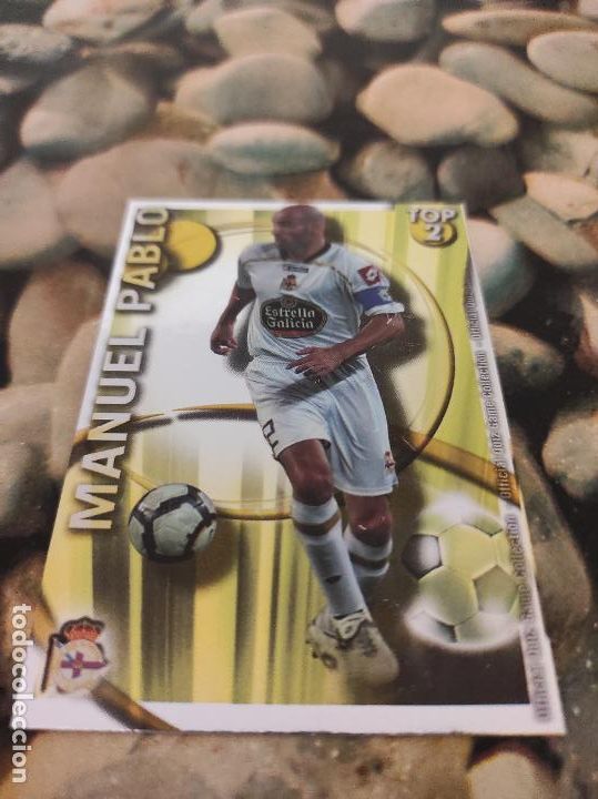 Fu&szlig;ball-Sticker: 554 MANUEL PABLO DEPORTIVO CORU&Ntilde;A DORADO AMARILLO MUNDICROMO FICHAS LIGA 2010 2011 10 11