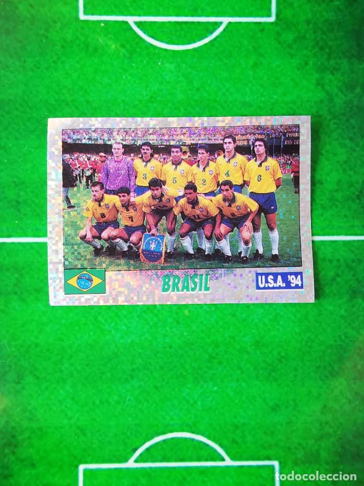Fu&szlig;ball-Sticker: CROMO SIN PEGAR FUTBOL 94 SERVICE LINE SL ITALY MUNDIAL USA 1994 BRASIL 76 ALINEACION BRILLANTE