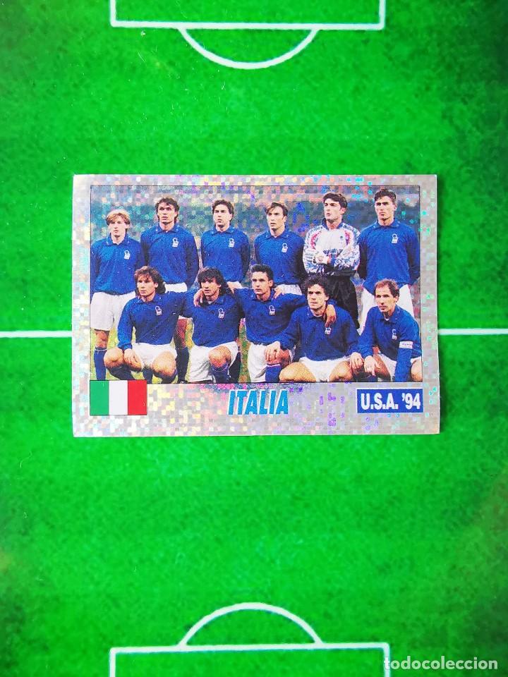 Fu&szlig;ball-Sticker: CROMO SIN PEGAR FUTBOL 94 SERVICE LINE SL ITALY MUNDIAL USA 1994 ITALIA 245 ALINEACION BRILLANTE