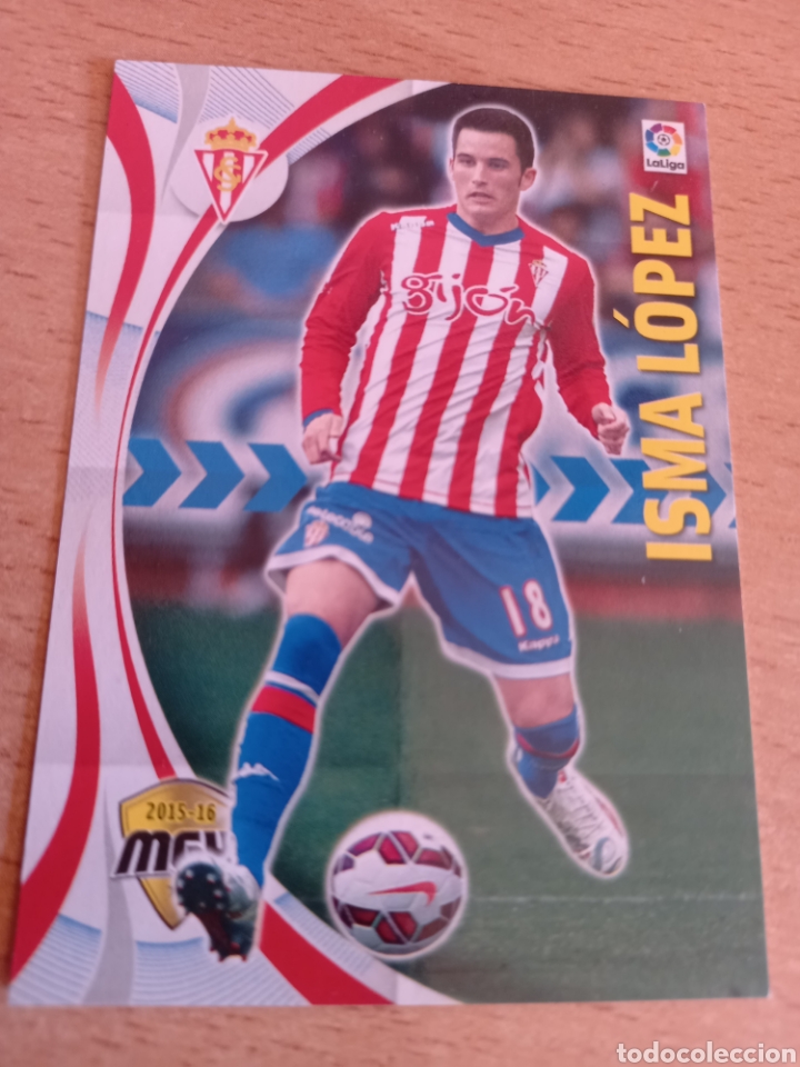 Figurine di Calcio: Panini megacracks 2015 2016 15 16 469 Isma L&oacute;pez Sporting de Gij&oacute;n