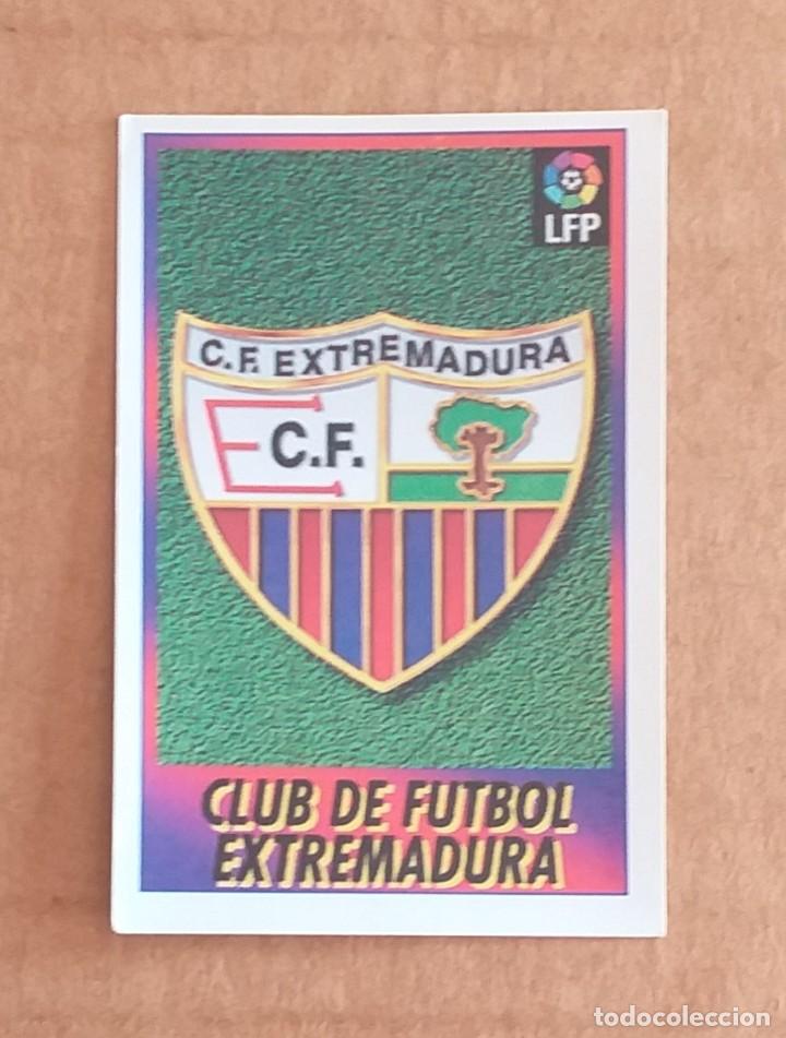 Fu&szlig;ball-Sticker: Cromo adhesivo n&ordm; 92 ESCUDO EXTREMADURA F&Uacute;TBOL LIGA 96-97 de BOLLYCAO. Nuevo y sin pegar.