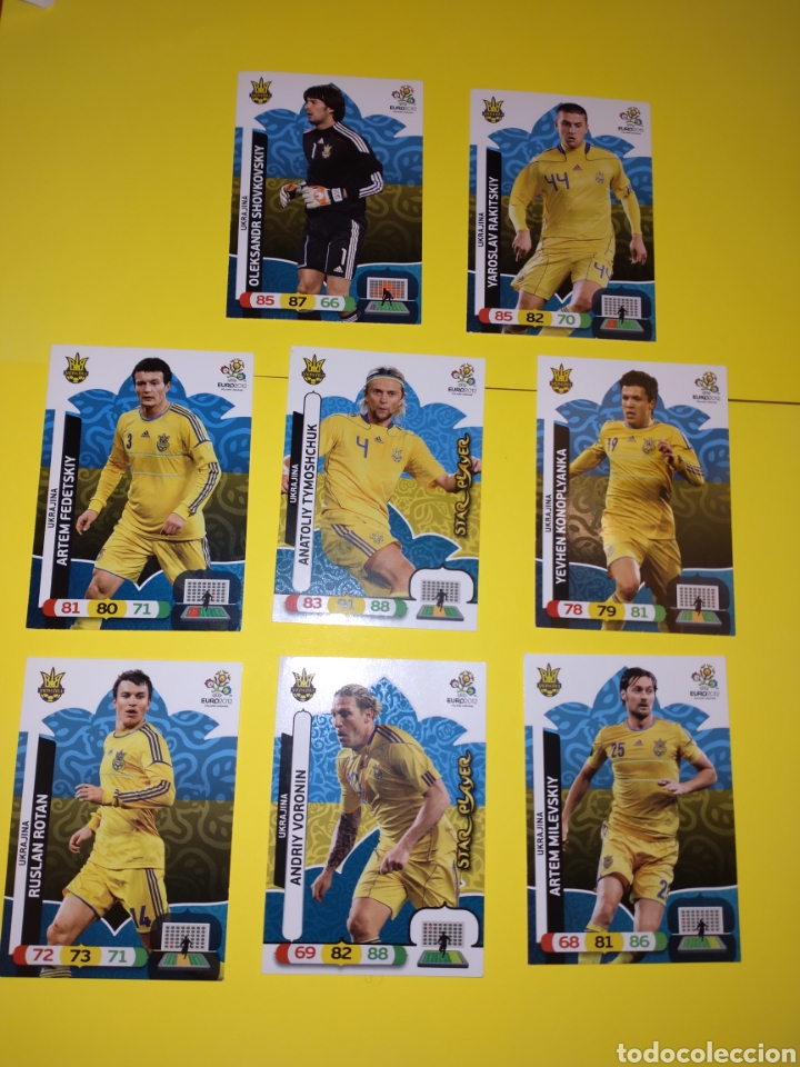 Cromos de f&uacute;tbol: Lote de 8 cromos Ucrania Euro 2012