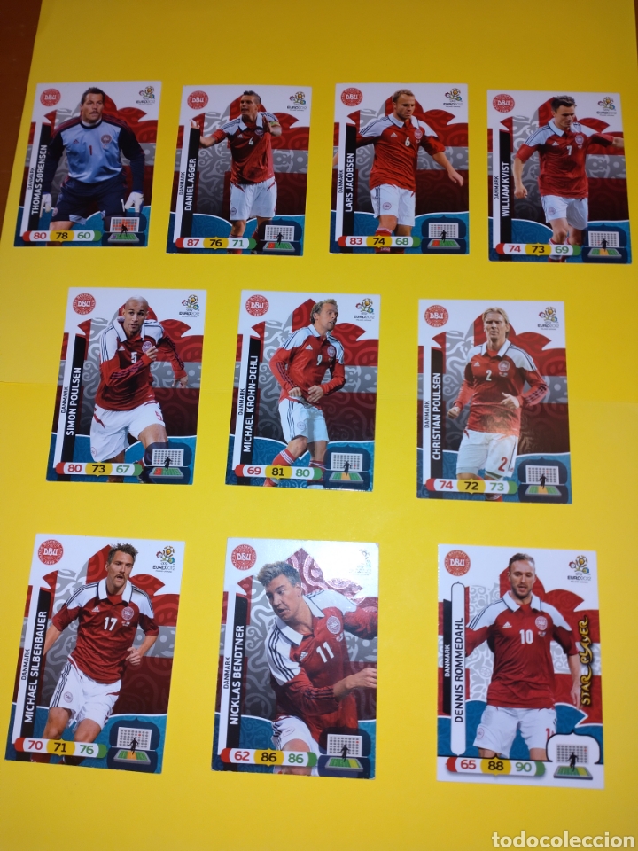 Cromos de f&uacute;tbol: Lote de 10 cromos Dinamarca Euro 2012