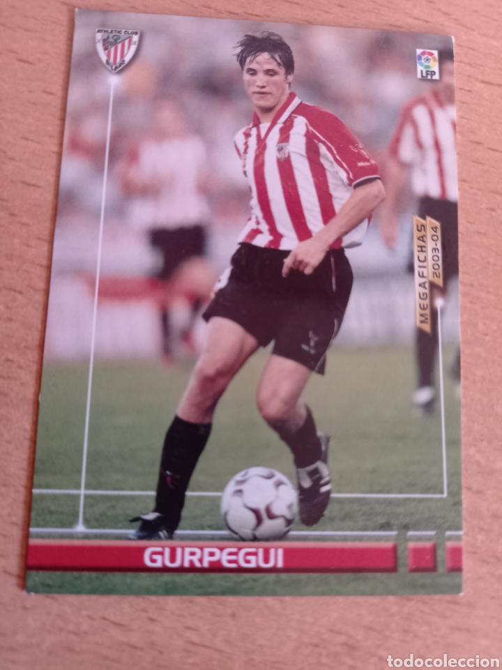 Fu&szlig;ball-Sticker: Panini megacracks megafichas 2003 2004 03 04 29 Gurpegui Athletic de Bilbao versi&oacute;n letra normal