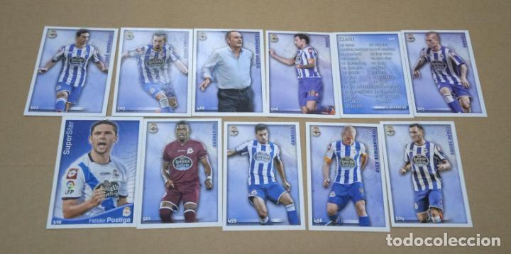 Cromos de f&uacute;tbol: LOTE 11 CARTAS DEPORTIVO DE LA CORU&Ntilde;A MUNDICROMO FICHAS DE LA LIGA 2014 2015 CARDS