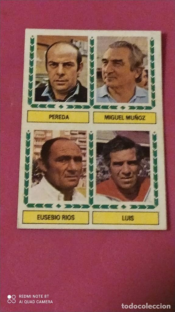 Fu&szlig;ball-Sticker: ENTRENADORES PEREDA MU&Ntilde;OZ RIOS LUIS ESTE 83 84 1983 1984 RECUPERADO