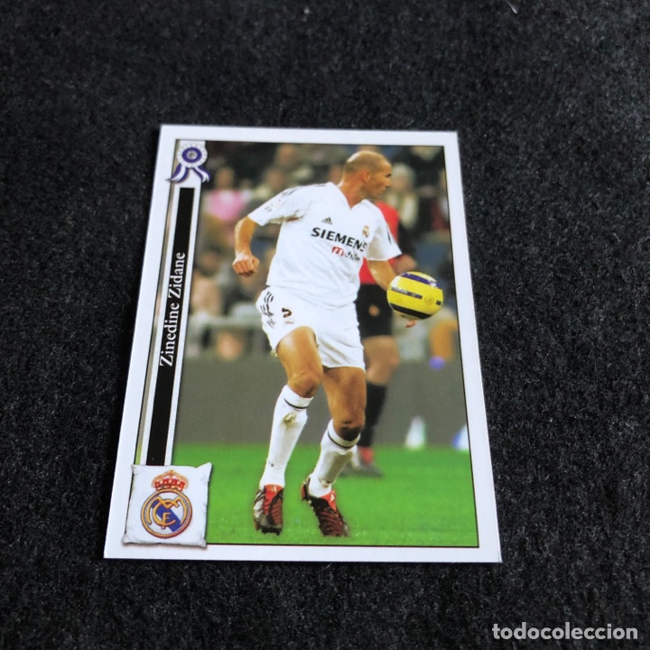 Football Stickers: N&ordm; 46 ZINEDINE ZIDANE (REAL MADRID) - CROMO F&Uacute;TBOL FICHAS LIGA 2005-2006 MUNDICROMO 05-06