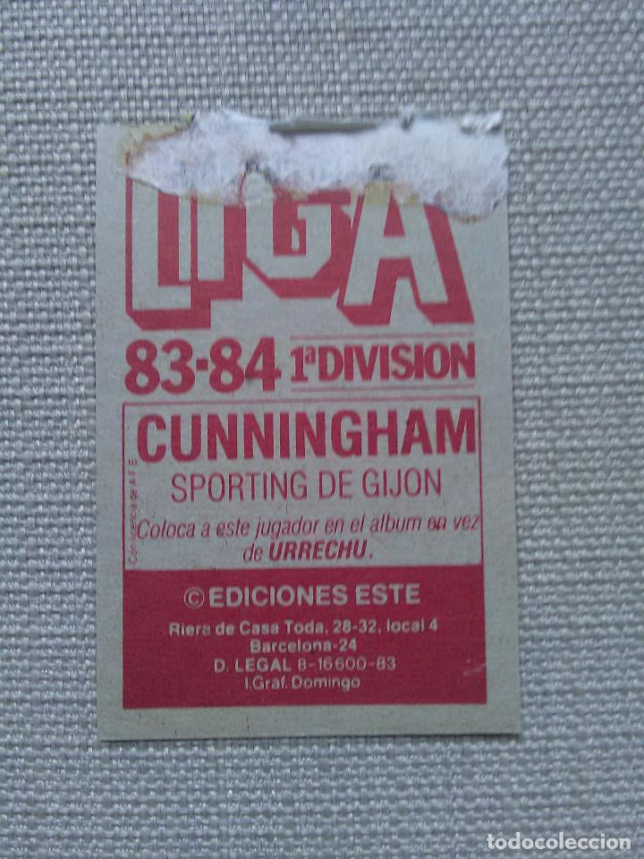 Cromos de f&uacute;tbol: Cunningham Este 83-84 Despegado. Coloca. - Foto 2