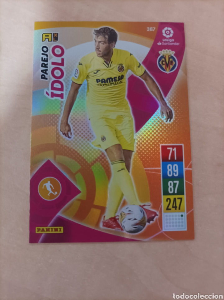 Cromos de f&uacute;tbol: Parejo 387 Villarreal &Iacute;dolo Adrenalyn XL 2021-22