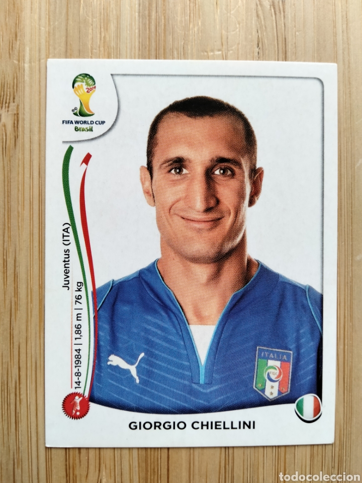 Fu&szlig;ball-Sticker: GIORGIO CHIELLINI 322 ITALIA MUNDIAL BRASIL 2014 PANINI NUEVO SIN PEGAR FIFA WORLD CUP BRASIL