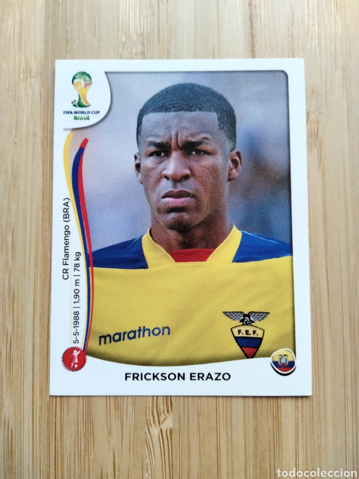 Cromos de F&uacute;tbol: FRICKSON ERAZO ECUADOR N&ordm; 359 MUNDIAL BRASIL 2014 PANINI NUEVO SIN PEGAR FIFA WORLD CUP BRASIL