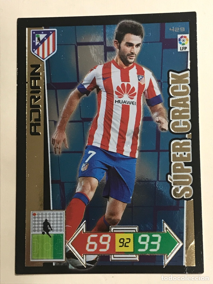 Fu&szlig;ball-Sticker: Cromo Adrenalyn 2012 2013 429 ADRI&Aacute;N S&Uacute;PER CRACK