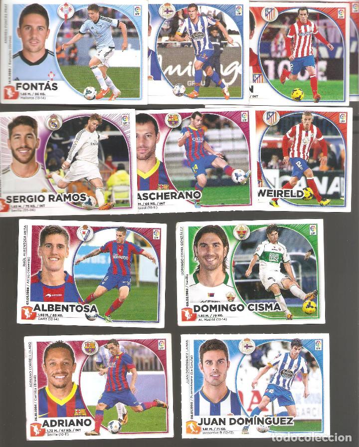 Figurine di Calcio: 1 LOTE DE 17 CROMOS SIN PEGAR CROMOS NUEVOS LIGA BBVA 2014- 2015