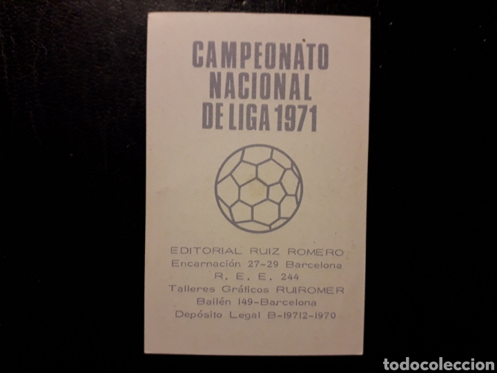 Cromos de Fútbol: HERNÁNDEZ CELTA DE VIGO N° 141 RUIZ ROMERO 1970-1971. 70-71 SIN PEGAR. VER FOTOS. PEDIDO MÍNIMO 3€ - Foto 2 - 312302418