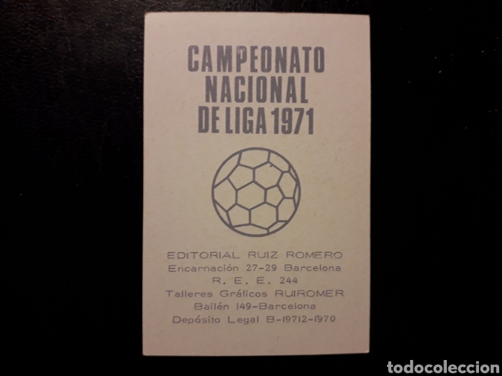 Cromos de Fútbol: SUCO CELTA DE VIGO N° 143 RUIZ ROMERO 1970-1971. 70-71 SIN PEGAR. VER FOTOS. PEDIDO MÍNIMO 3€ - Foto 2 - 312302423