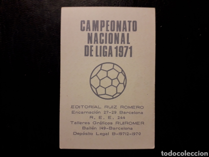 Cromos de Fútbol: ABEL CELTA DE VIGO N° 145 RUIZ ROMERO 1970-1971. 70-71 SIN PEGAR. VER FOTOS. PEDIDO MÍNIMO 3€ - Foto 2 - 312302428