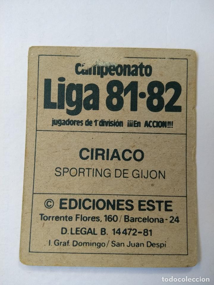 Cromos de f&uacute;tbol: ESTE 81-82 1981 1982 CIRIACO SPORTING - Foto 2