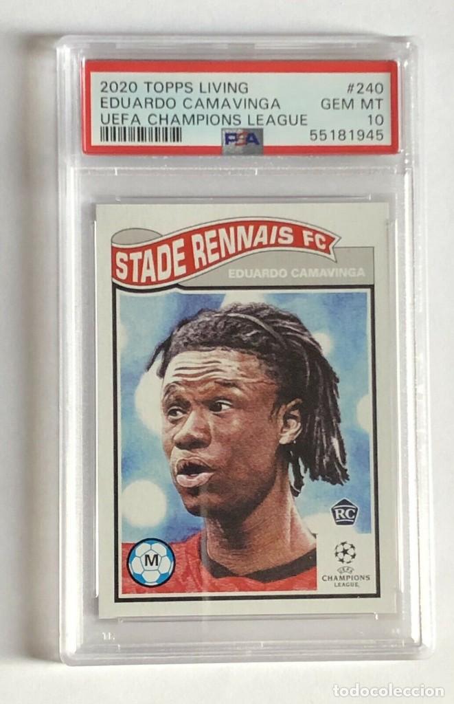 Figurine di Calcio: 2020 TOPPS Living UEFA Champions League Eduardo Camavinga ROOKIE PSA 10 Gem Mint