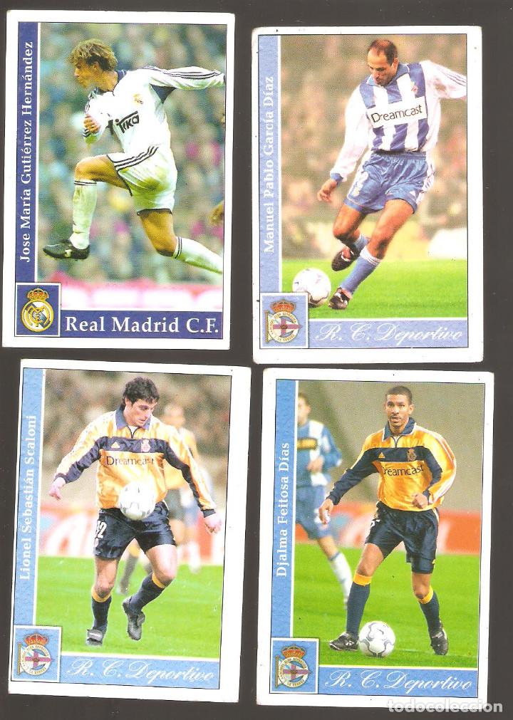 Cromos de f&uacute;tbol: 1 LOTE DE 4 CROMOS MUNDI CROMO FICHAS DE LA LIGA 2002