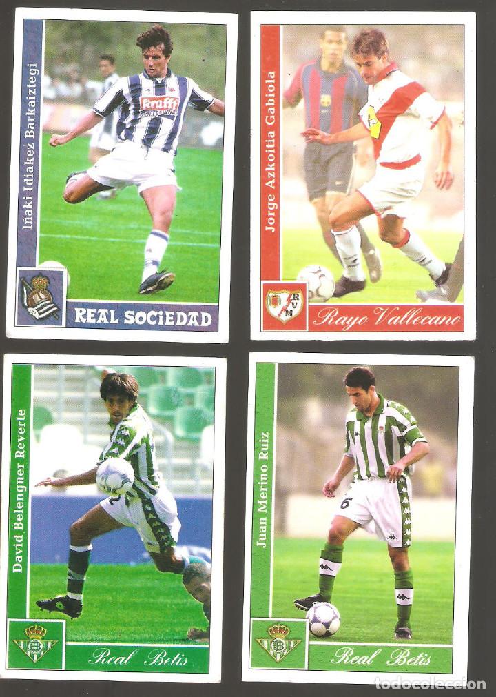 Cromos de f&uacute;tbol: 1 LOTE DE 4 CROMOS MUNDI CROMO FICHAS DE LA LIGA 2002