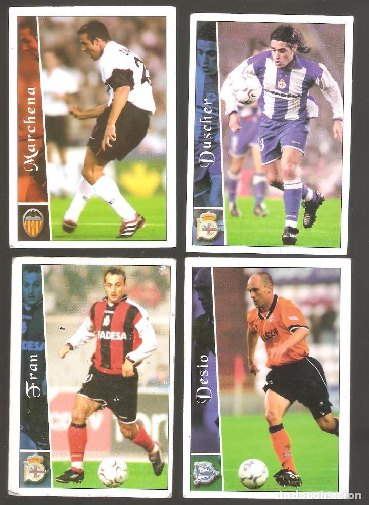 Cromos de f&uacute;tbol: 1 LOTE DE 4 CROMOS MUNDI CROMO FICHAS DE LA LIGA 2003