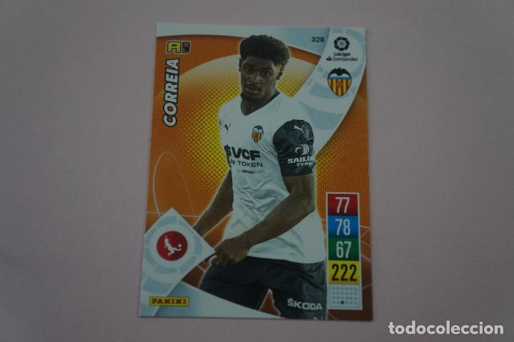 Cromos de f&uacute;tbol: TRADING CARD DE FUTBOL CORREIA DEL VALENCIA C.F. N&ordm; 328 LIGA ADRENALYN XL 2021-2022/21-22 PANINI