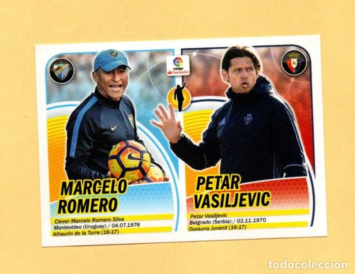 Fu&szlig;ball-Sticker: CROMO ED ESTE 2016-2017 FICHAJE INVIERNO ENTRENADORES 41 OSASUNA-MALAGA LIGA16/17 NUEVO DE SOBRE