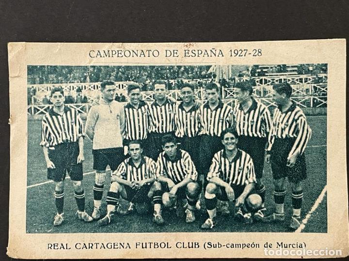 Cartes &agrave; collectionner de Football: CROMO DE FUTBOL DEL CAMPEONATO DE ESPA&Ntilde;A 1927-28 (REAL CARTAGENA) CHOCOLATE E.JUNCOSA