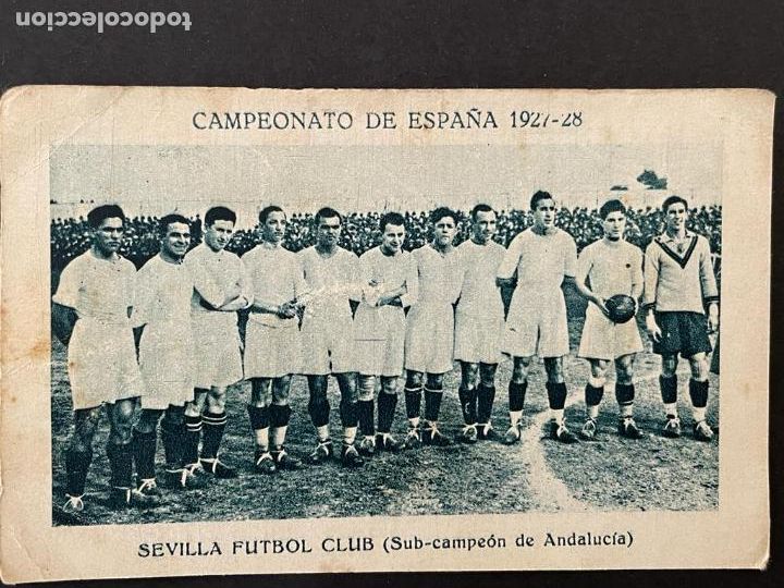 Cromos de F&uacute;tbol: CROMO FUTBOL DEL CAMPEONATO DE ESPA&Ntilde;A 1927-28 (SEVILLA) CHOCOLATE E. JUNCOSA