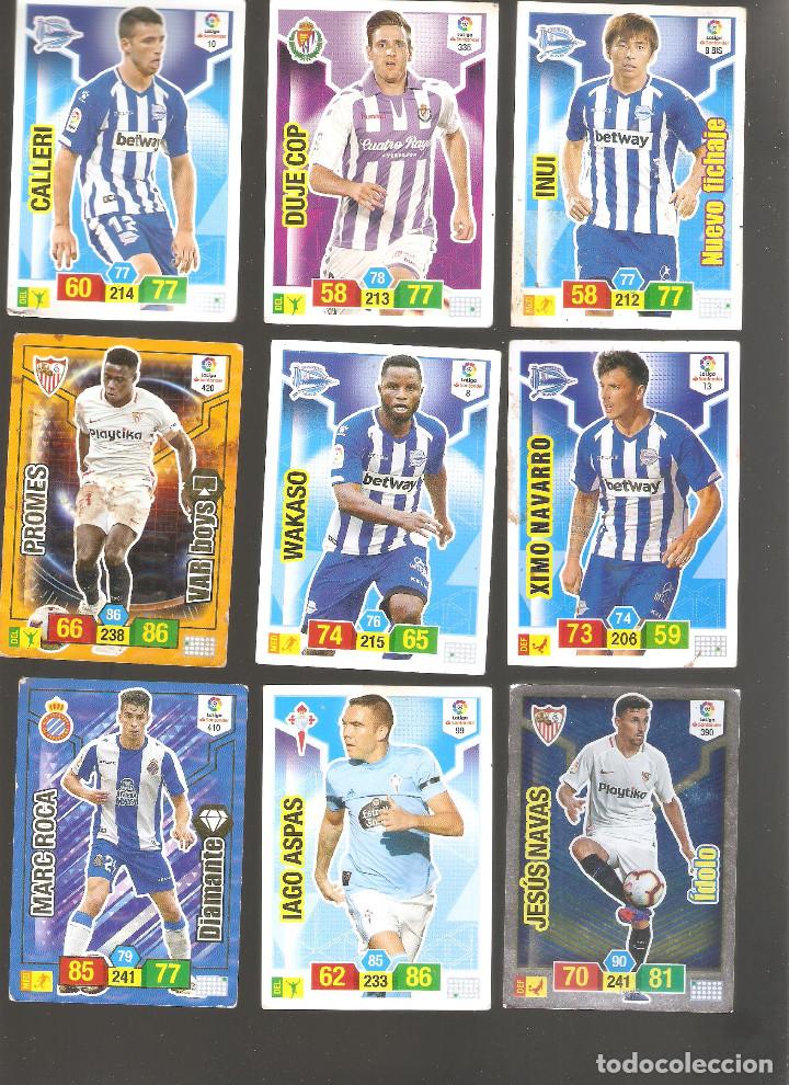 Figurine di Calcio: 1 lote de 9 cromos liga 2018-2019 adrenalyn