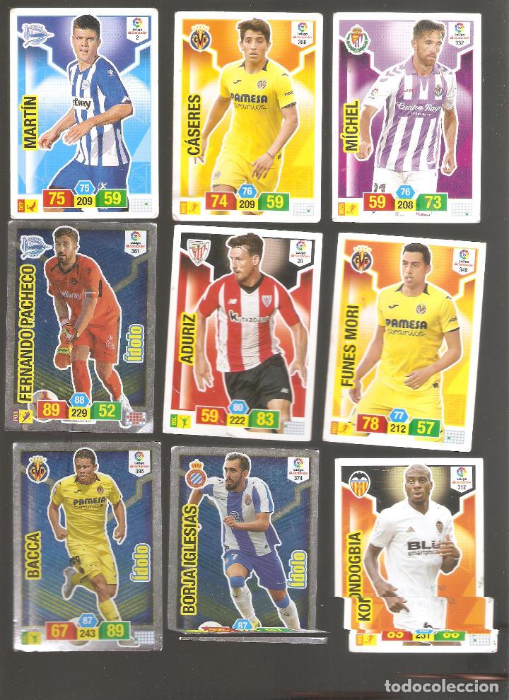 Cromos de F&uacute;tbol: 1 lote de 9 cromos liga 2018-2019 adrenalyn