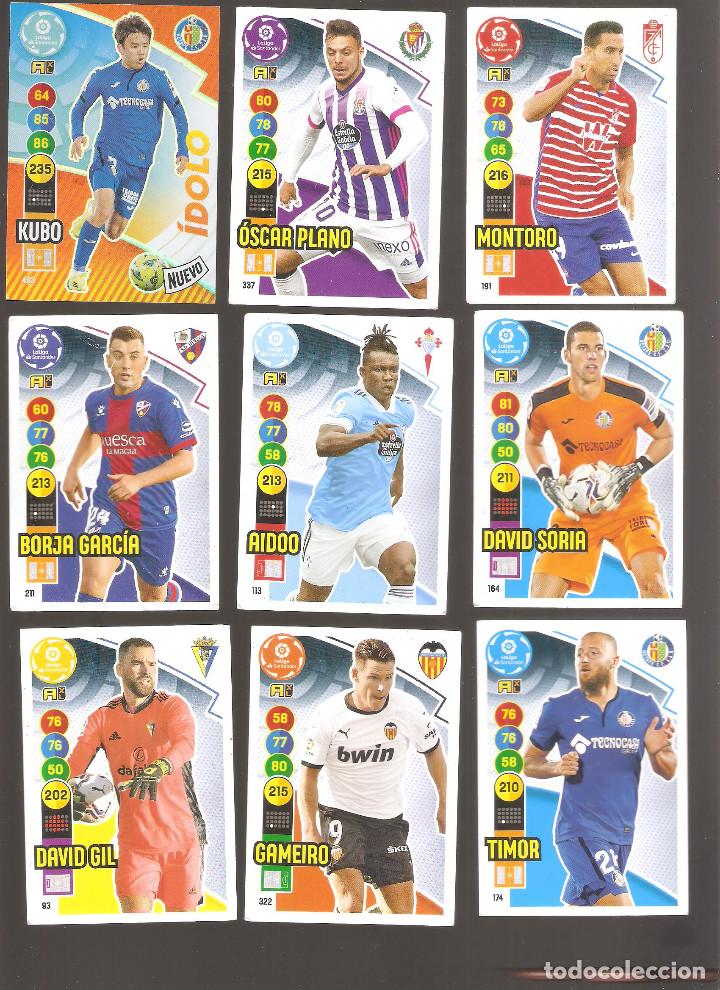 Cromos de F&uacute;tbol: 1 lote de 9 cromos adrenalyn liga santander 2020-2021